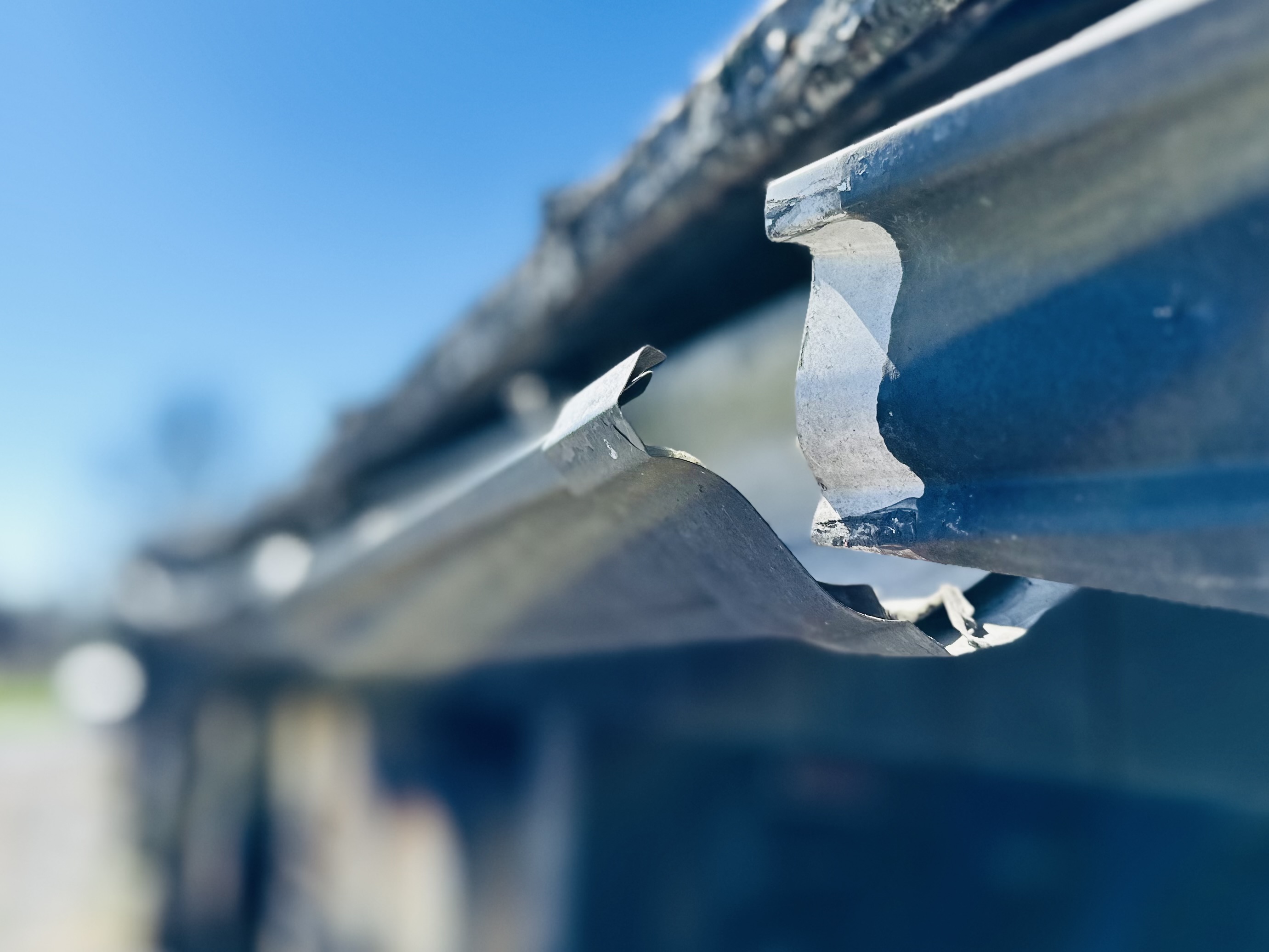 Damaged and Separated Roof Gutters